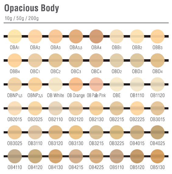 Noritake EX-3 Opacious Body таблица цветов