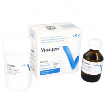 Уницем универсальный  цемент для фиксации, цвет белый, 100 г + 60 г