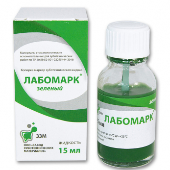 Лабомарк копирка маркер для определения точности подгонки поверхностей конструкций, цвет зеленый, жидкость 15 мл