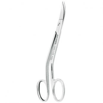 Asa Dental 0302-1 Neumann ножницы для десны изогнутые по плоскости в области лезвия и в области ручки, 12,5 см