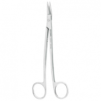 Asa Dental 0306-1 Dean ножницы для десны изогнутые, одно лезвие зубчатое, 17 см