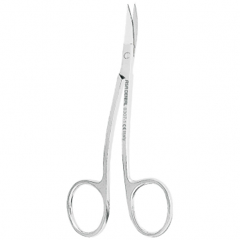 Asa Dental 0307-1 La Grange ножницы для десны изогнутые, одно лезвие зубчатое, 10,5 см
