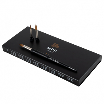 MPF Standard Spring Brush Kit набор кистей, 1 рукоятка цвета Black (черный) и 3 наконечника, размеры 4, 6, 8