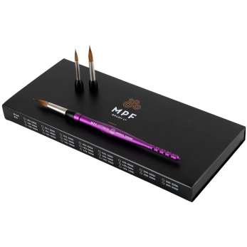 MPF Optimum Ladies Spring 3-in-1 Brush Kit набор кистей, 1 рукоятка цвета Purple (фиолетовый) и 3 наконечника, размеры 4, 6, 8