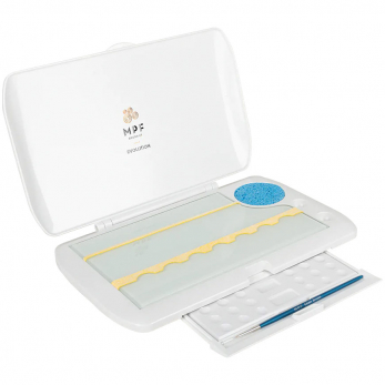 MPF Evolution Master Ceramic Palette White палитра для замешивания керамики и красителей, со стеклянной рабочей поверхностью, с кистью