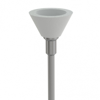 MPF White Pearl Inverted Cone полир для керамики и диоксида циркония, форма чашка, рабочая часть 12 x 6 мм, 1 шт.