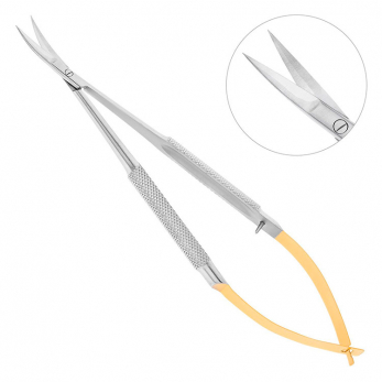 HLW Micro-Scissor TC ножницы-микро изогнутые КВ, 17 см