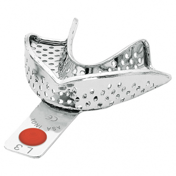 Asa Dental Perma-Lock ложка слепочная из нержавеющей стали нижняя, с перфорацией, с бортиком, размер S