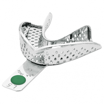 Asa Dental Perma-Lock ложка слепочная из нержавеющей стали нижняя, с перфорацией, с бортиком, размер L