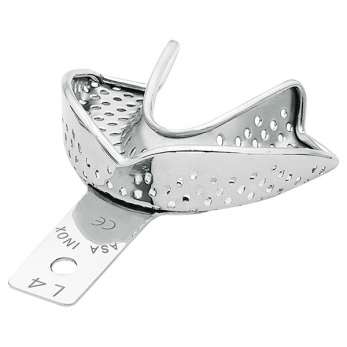 Asa Dental Perma-Lock High Grip ложка слепочная из нержавеющей стали нижняя, с перфорацией, с увеличенным бортиком, размер M