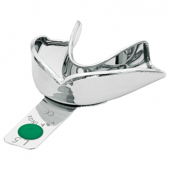 Asa Dental Perma-Lock ложка слепочная из нержавеющей стали нижняя, без перфорации, с бортиком, размер L