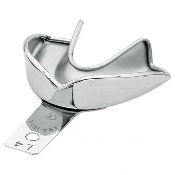 Asa Dental Perma-Lock High Grip ложка слепочная из нержавеющей стали нижняя, без перфорации, с увеличенным бортиком, размер M