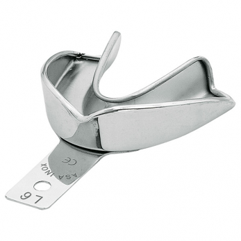 Asa Dental Perma-Lock High Grip ложка слепочная из нержавеющей стали нижняя, без перфорации, с увеличенным бортиком, размер XL