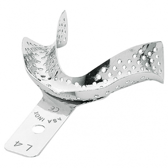 Asa Dental Edentulous ложка слепочная для беззубых челюстей, из нержавеющей стали нижняя, с перфорацией, без бортика, размер M