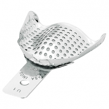 Asa Dental Edentulous ложка слепочная для беззубых челюстей, из нержавеющей стали верхняя, с перфорацией, без бортика, размер XXS