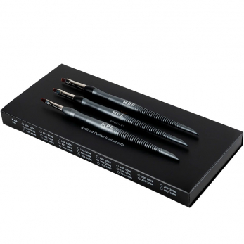 MPF Composite Flat Brush Straight 3 in 1 kit набор из 3 прямых плоских кистей для композитных материалов