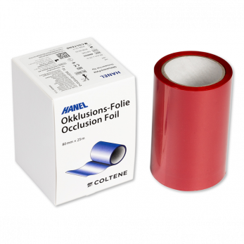 Hanel Occlusion Foil окклюзионная фольга на полимерной основе, красная, 80 мм x 25 м, толщина 12 мкм