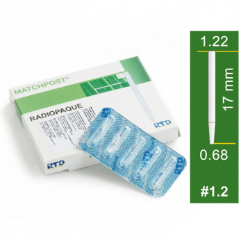 Matchpost стекловолоконные штифты №1.2 диаметр 1,22 мм, длина 17 мм, 10 шт.