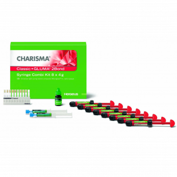 Charisma Classic Syr Combi kit материал для пломбирования и реставраций, 8 шприцев по 4 г, 2 бонда, гель
