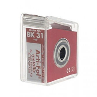 Bausch BK 31 фольга артикуляционная красная металлик 12 мкм, 22 мм x 20 м