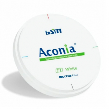 Aconia TT диск диоксида циркония, 98 x 20 мм, цвет белый