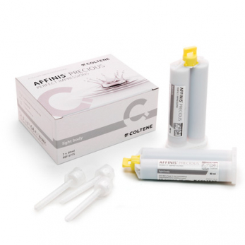 Affinis Precious Light Body A-силиконовая масса для снятия оттисков зубов, цвет серебряный, 2х50 мл