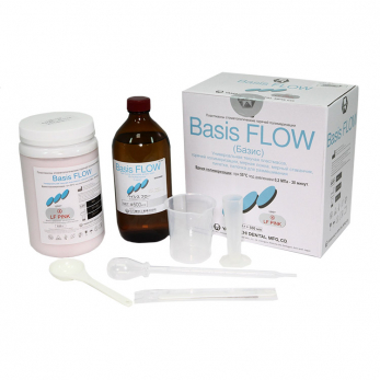 Basis Flow пластмасса универсальная, цвет A2, порошок 650 г + жидкость 500 мл, полимеризация под давлением при 55℃