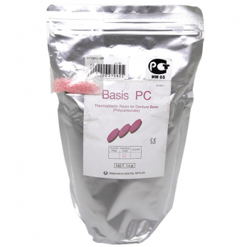 Basis PC пластмасса в гранулах для термо-пресса, цвет Marble Pink (мраморный розовый), 1 кг