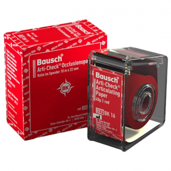 Bausch BK 16 бумага артикуляционная красная 40 мкм, 22 мм x 10 м, в рулоне