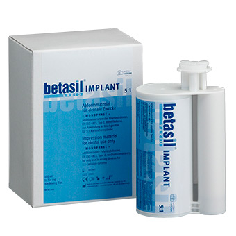 Betasil Vario Implant A-силиконовая слепочная масса в двойном картридже, 1x380 мл, 10 смесительных насадок