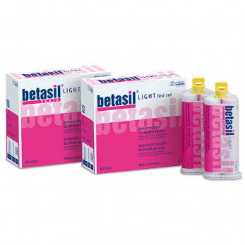 Betasil Vario Light A-силиконовая слепочная масса, корригирующий слой высокой текучести, 2x50 мл