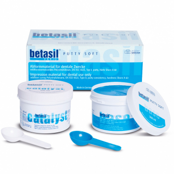 Betasil Vario Putty Soft A-силиконовая слепочная масса, базовый слой, 300 мл + 300 мл