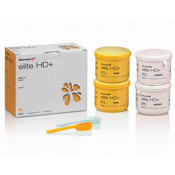 Elite HD+ Putty Soft Fast Set А-Силикон высокой вязкости, 4 баночки по 450 мл (база + катализатор) + 2 мерных ложечки