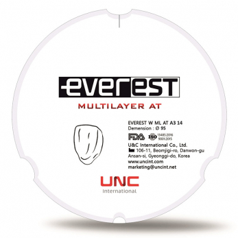 Everest Multilayer AT диск циркониевый, многослойный, 95 x 14 мм, цвет A3