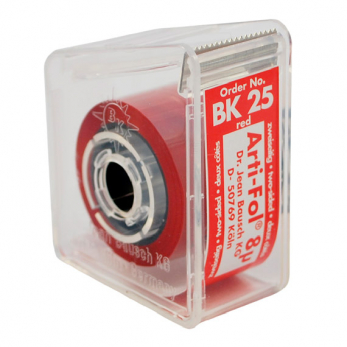 Bausch BK 25 фольга артикуляционная красная двухсторонняя 8 мкм, 22 мм x 20 м