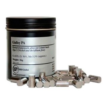 Gialloy PA Co-Cr сплав кобальт-хромовый, для бюгелей, 1 кг