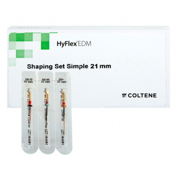 HyFlex EDM NiTi простой набор для шейпинга (файлы 10/.05 25/~ 25/.12 15 мм), длина 21 мм, 3 шт.