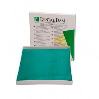 Hygenic Dental Dam коффердам листы латексные, тонкие, зеленые, 36 шт.