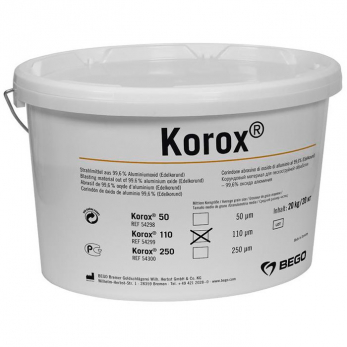 Korox оксид алюминия для пескоструйной обработки, 110 мкм, 20 кг