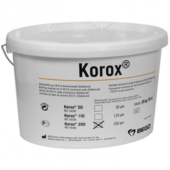 Korox оксид алюминия для пескоструйной обработки, 250 мкм, 20 кг