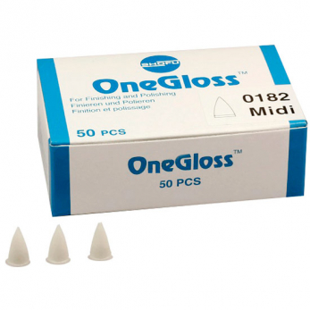 OneGloss полиры для композитов и эмали, форма мидиконус, 50 шт.