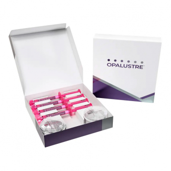 Opalustre Kit гель для микроабразивной обработки зубов, 4 шприца x 1,2 мл + 20 белых насадок + 20 насадок OpalCups