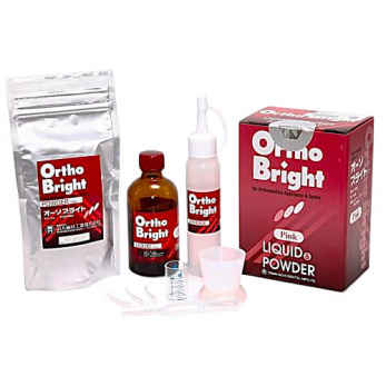 Ortho Bright Liquid + Powder набор самотвердеющих пластмасс, цвет Pink, 100 г + 70 мл