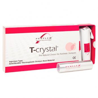 Perflex T-Crystal Large термопластичный материал, цвет прозрачный, в гильзах 22 мм/117 мм, 6 шт.