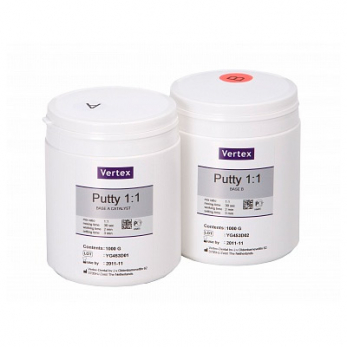 Силикон для дублирования Vertex Putty, 1 кг + 1 кг