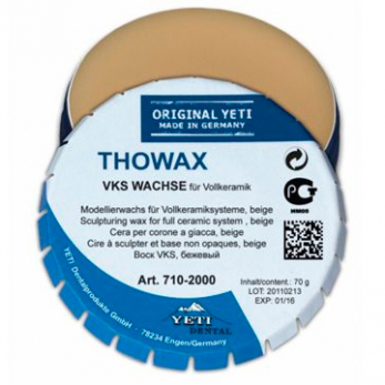 Thowax VKS воск моделировочный для прессованной керамики, бежевый, 70 г