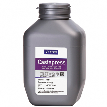 Vertex Castapress (Вертекс Кастапресс) пластмасса, цвет №10 полупрозрачный розовый с прожилками, 1 кг