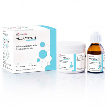 Villacryl S (Виллакрил S) пластмасса, цвет V3 темно-розовый с прожилками, порошок 100 г + жидкость 50 мл