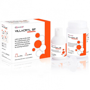 Villacryl SP (Виллакрил SP) пластмасса для бюгельных протезов, цвет V4 розовый с прожилками, порошок 500 г + жидкость 300 мл