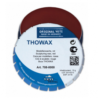 Thowax воск моделировочный, красный, полупрозрачный, 70 г